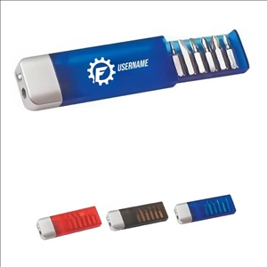 Clip-On Pocket Screwdriver with Flashlight